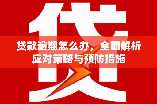 恩平贷款逾期怎么办，全面解析应对策略与预防措施