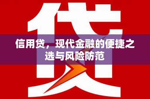 恩平信用贷，现代金融的便捷之选与风险防范