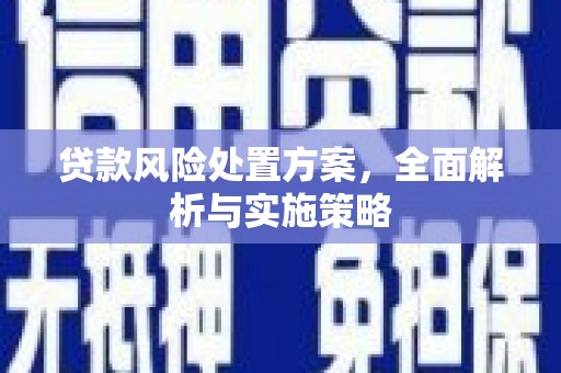 恩平贷款风险处置方案，全面解析与实施策略